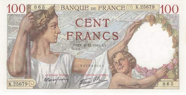 100 Francs 1941